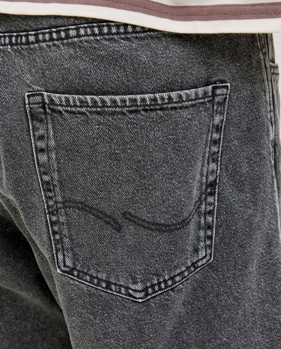 Bermudas de Ganga Baggy Fit Preto-5