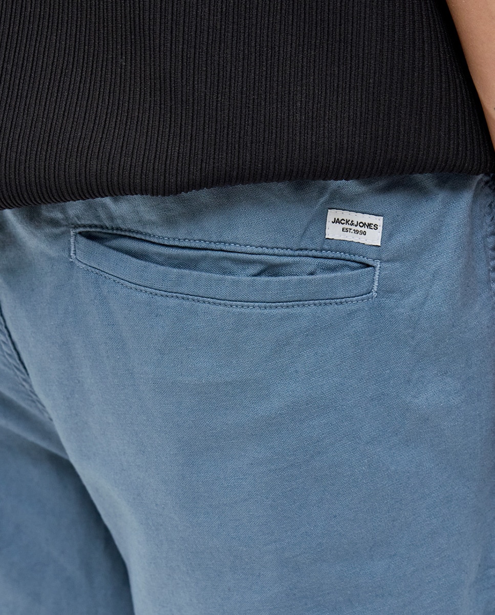 Bermudas Chino Relaxed Fit Azul-5