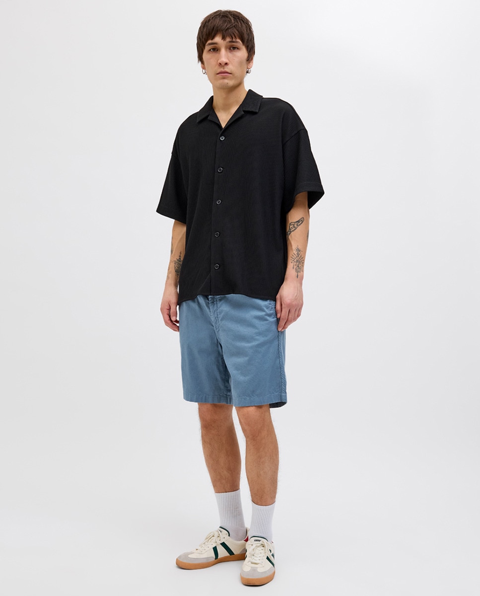 Bermudas Chino Relaxed Fit Azul-1