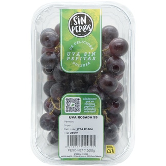 uva rosada sin semilla tarrina 500 g - Sin Pep@s