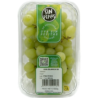 uva blanca sin semilla tarrina 500 g - Sin Pep@s
