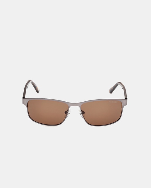Imagen 0 de Gafa de sol de hombre rectangular metalica con lente polarizada