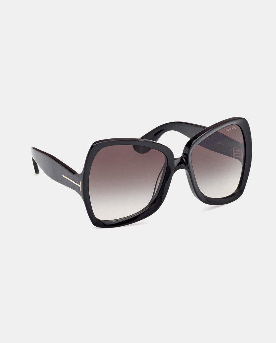 Óculos de Sol Cat Eye em Acetato com Lente em Degradé Preto-8