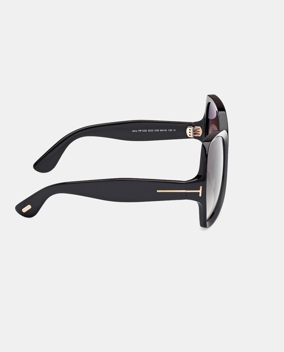Óculos de Sol Cat Eye em Acetato com Lente em Degradé Preto-7