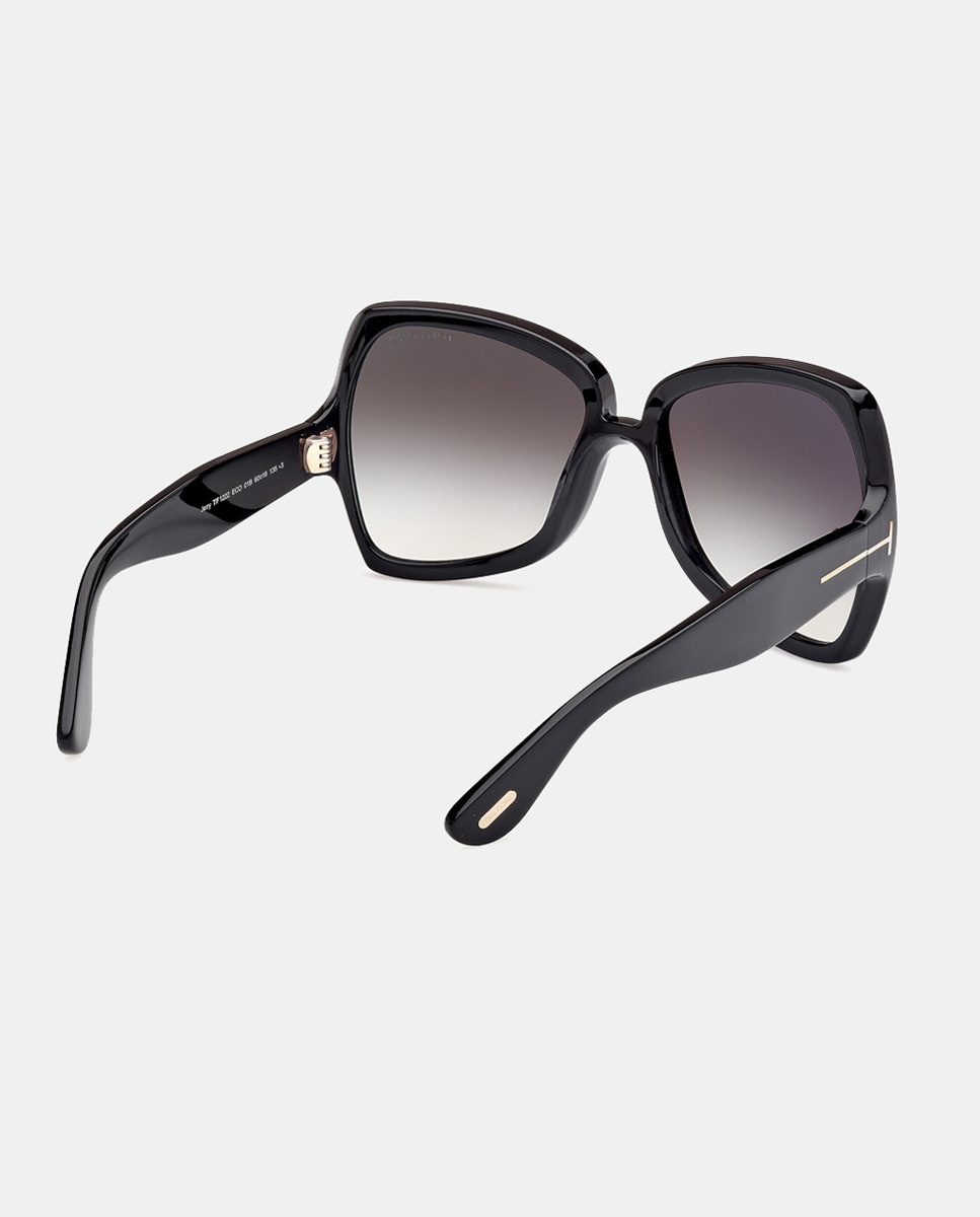 Óculos de Sol Cat Eye em Acetato com Lente em Degradé Preto-6