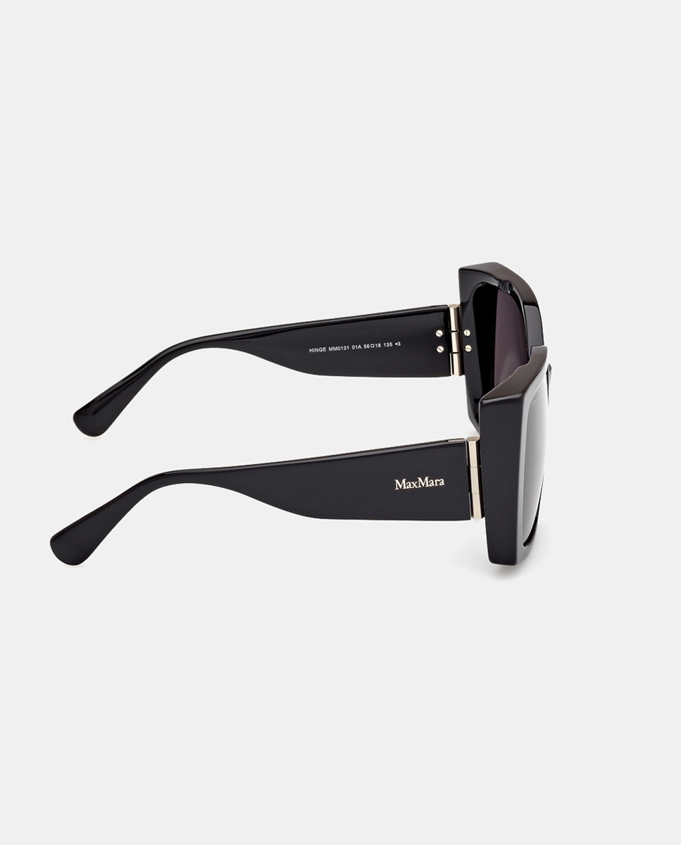 Imagen 7 de Gafas de sol de mujer cuadradas en acetato - Max Mara - Gris Gris