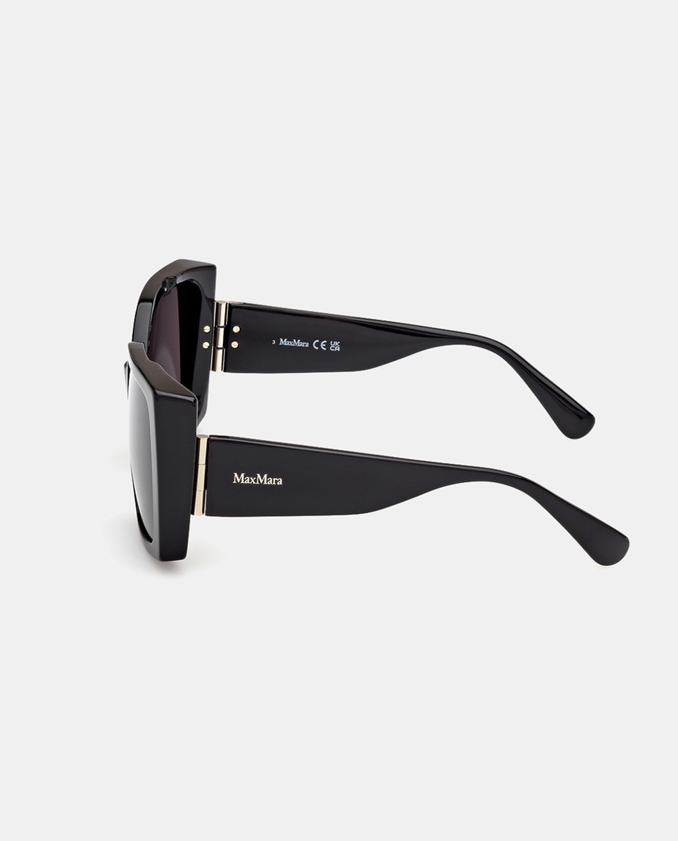 Imagen 3 de Gafas de sol de mujer cuadradas en acetato - Max Mara - Gris Gris