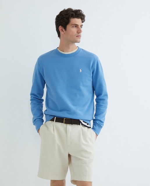 Imagen 0 de Sudadera de hombre de algodón con cuello redondo