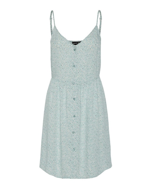 Imagen 0 de Vestido de tirantes midi con botones sostenible