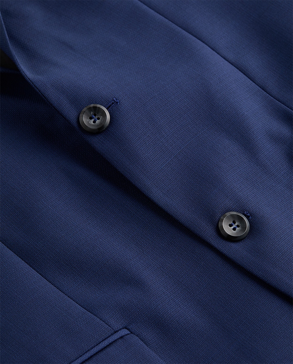 Blazer de Lã com Estrutura Azul-4