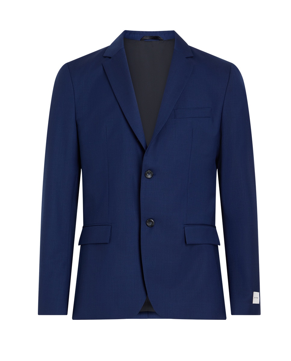 Blazer de Lã com Estrutura Azul-3