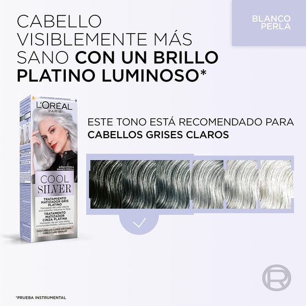 platinum grey toner treatment White Pearl for white hair with grey