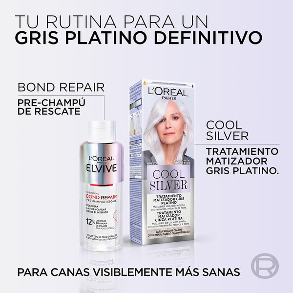 platinum grey toner treatment White Pearl for white hair with grey