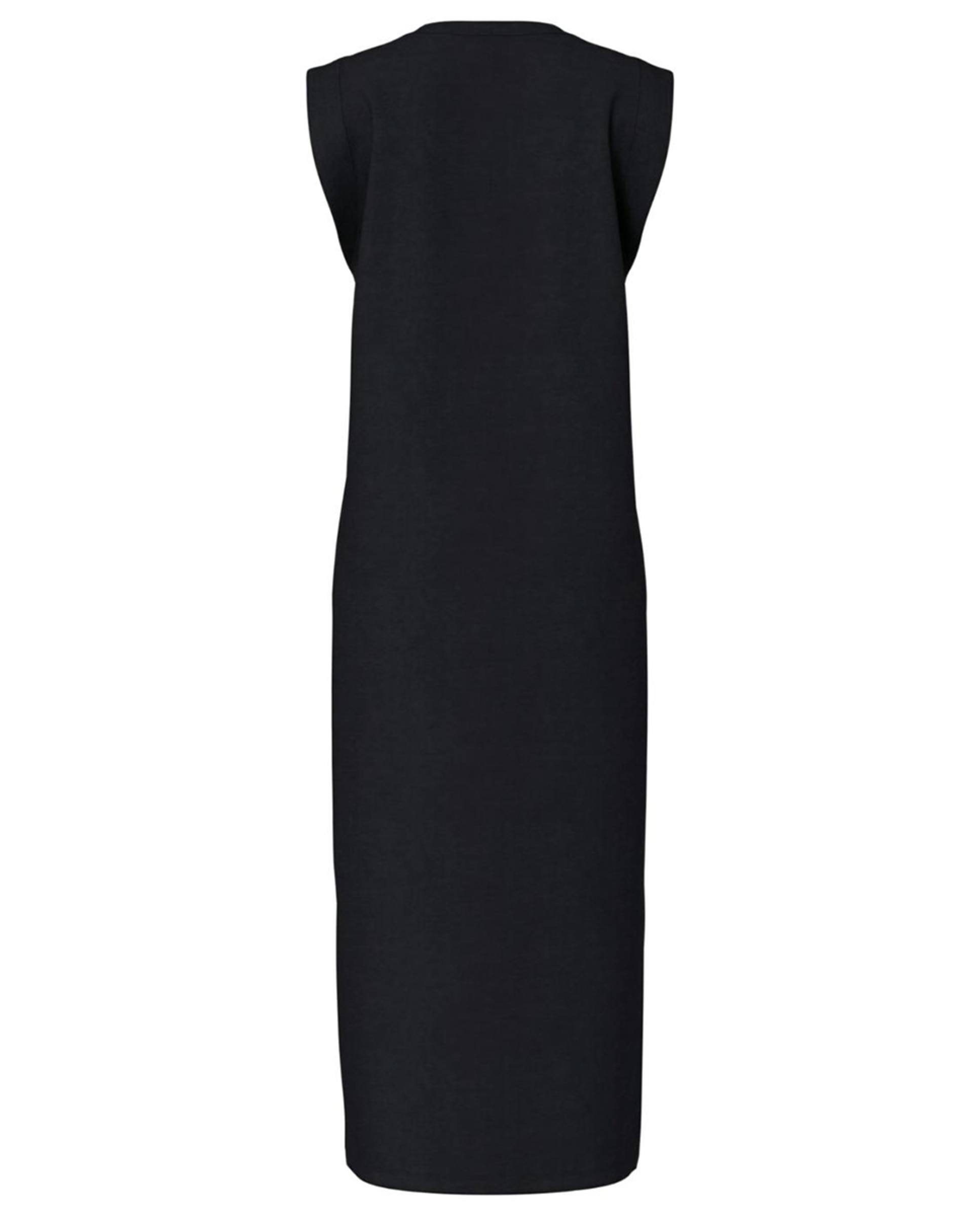 Vestido Comprido sem Mangas Preto-7