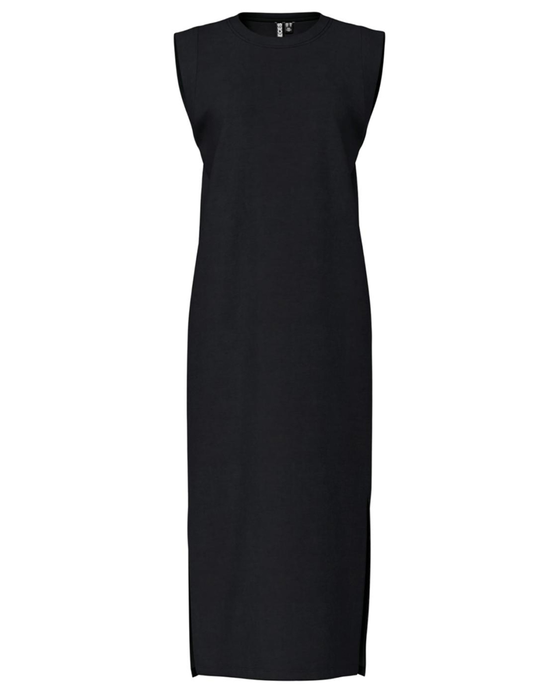 Vestido Comprido sem Mangas Preto-6