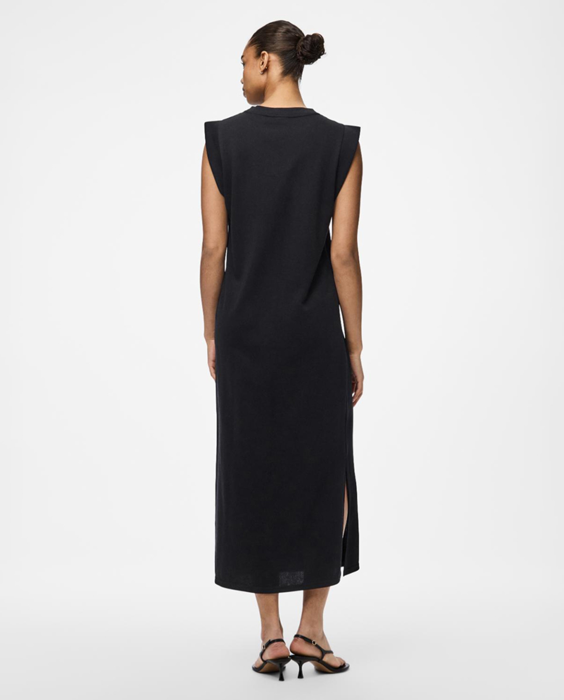Vestido Comprido sem Mangas Preto-2