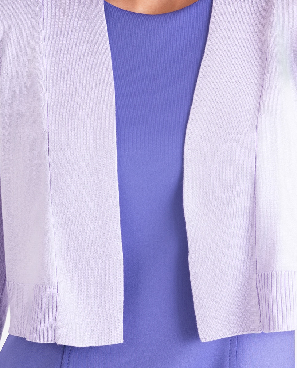 Casaco de mulher com manga comprida Lilás-7