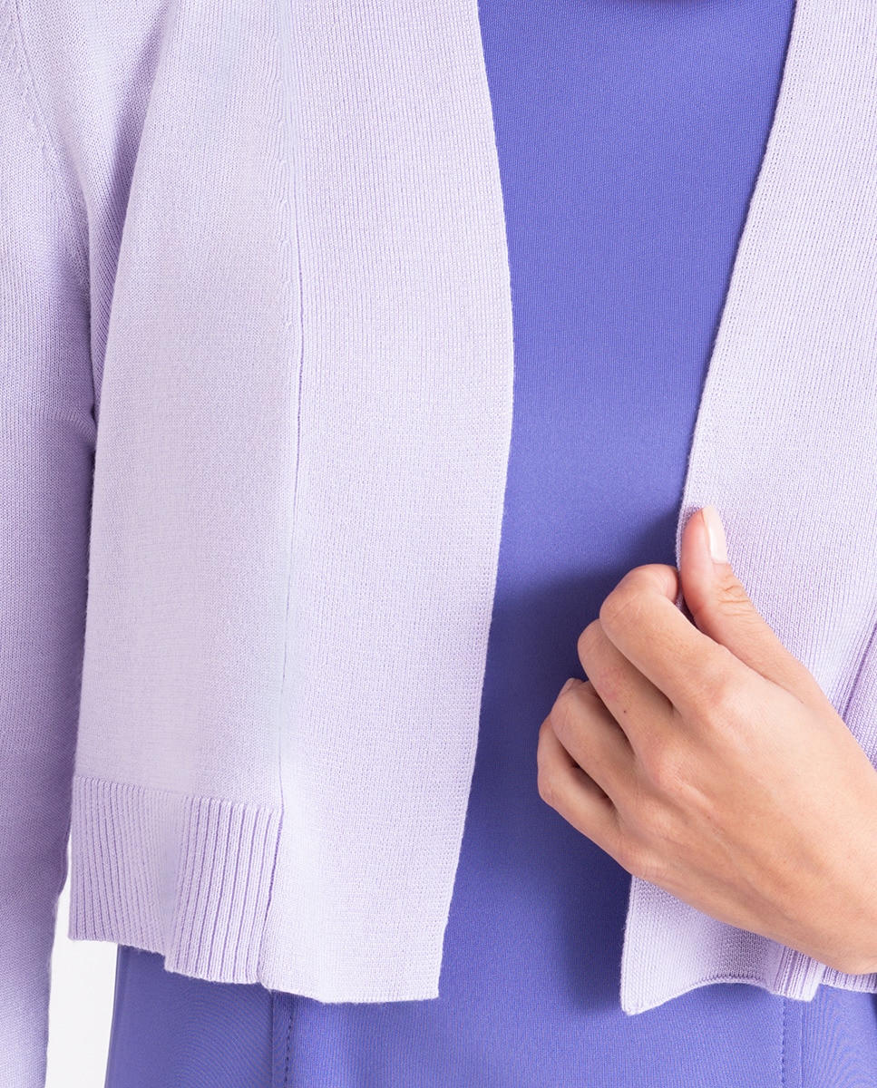 Casaco de mulher com manga comprida Lilás-6