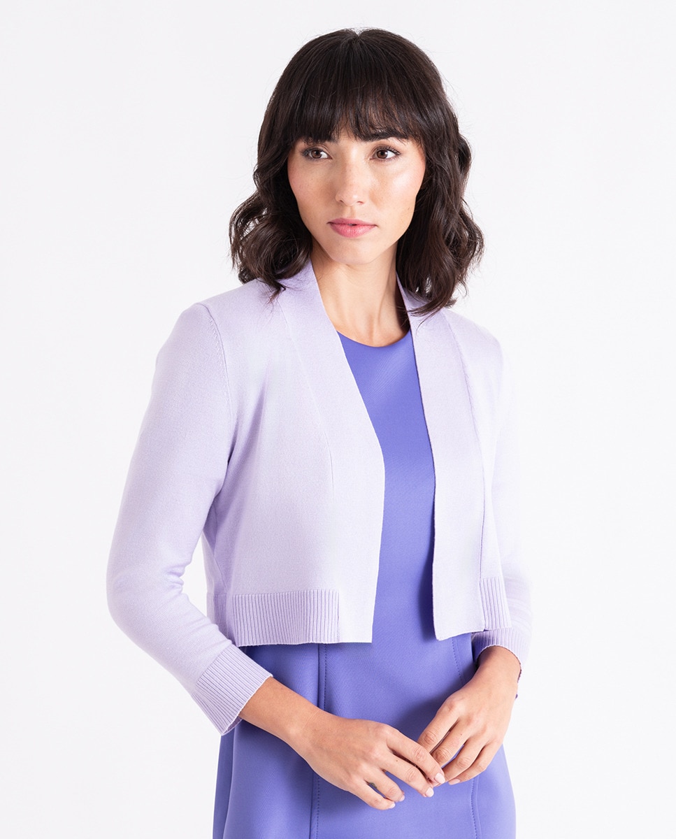 Casaco de mulher com manga comprida Lilás-3