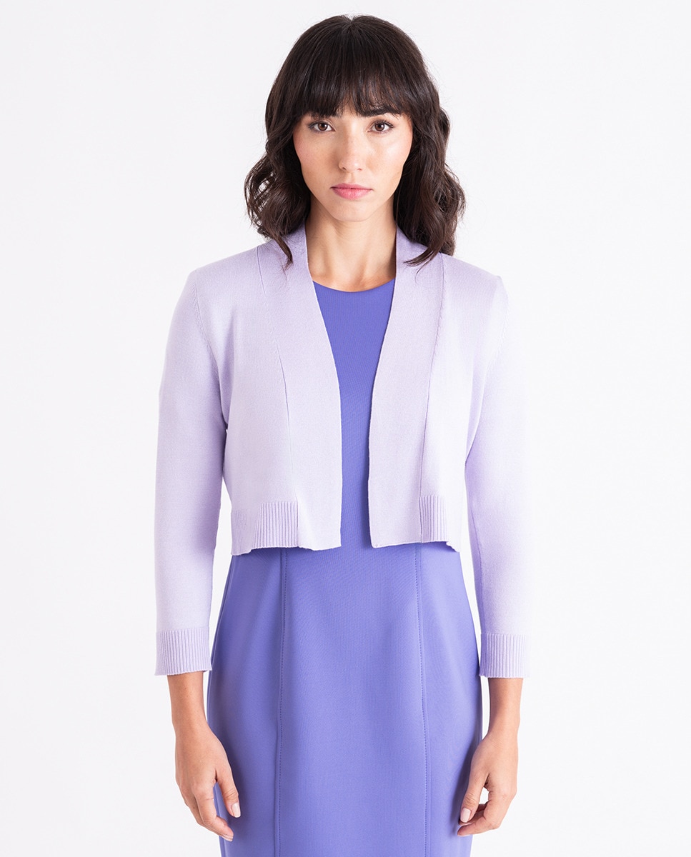 Casaco de mulher com manga comprida Lilás-2