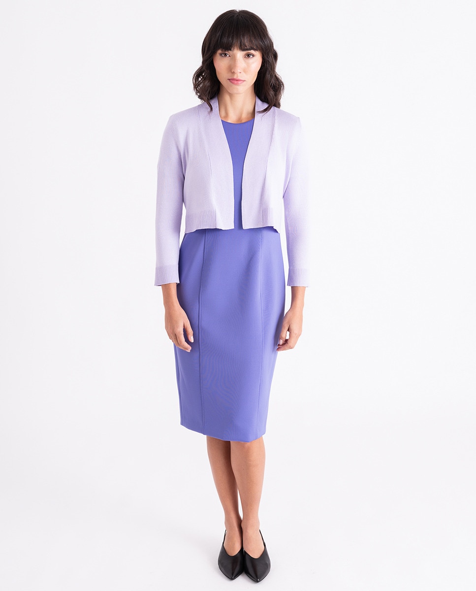 Casaco de mulher com manga comprida Lilás-1
