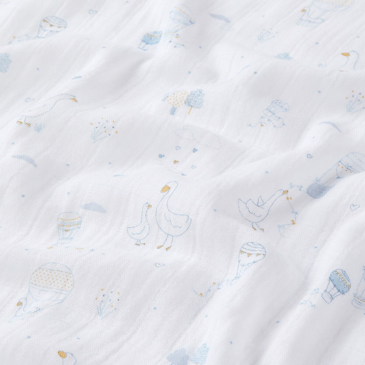 Musselina Amore Gansos - 120x120 cm Verde Sálvia-2