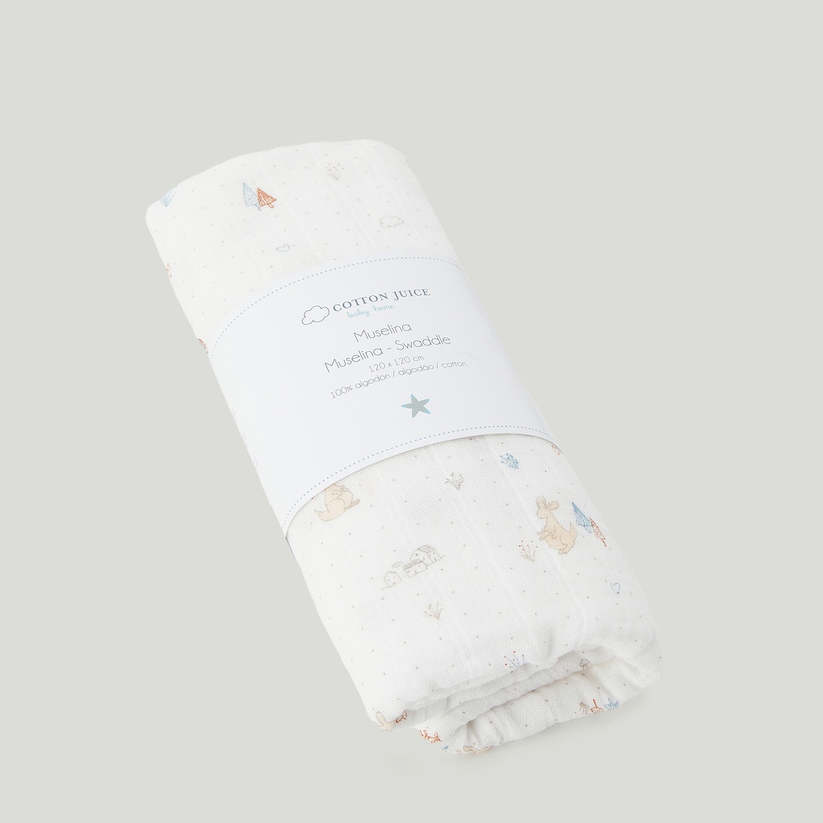 Musselina Amore Canguru - 120x120 cm Natural-3