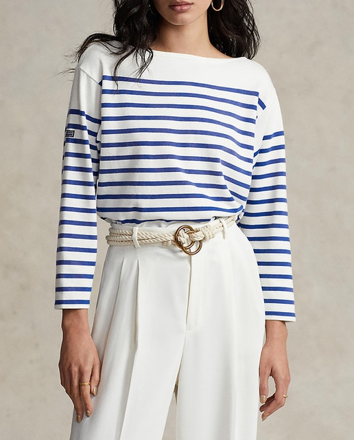 Imagen 0 de Camiseta de mujer de manga larga y cuello barco