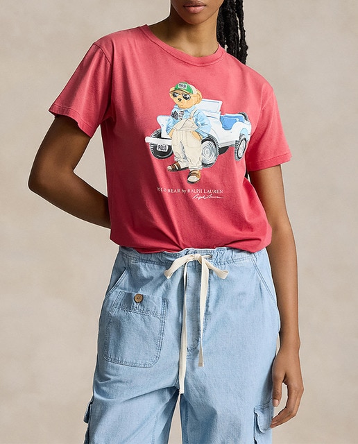 Imagen 0 de Camiseta de mujer de algodón con Polo Bear