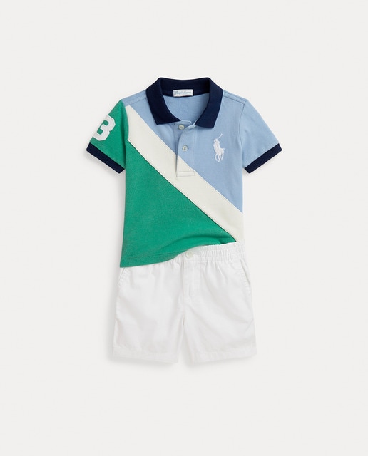 Imagem 0 de Conjunto de Polo e Calções de Algodão de Bebé