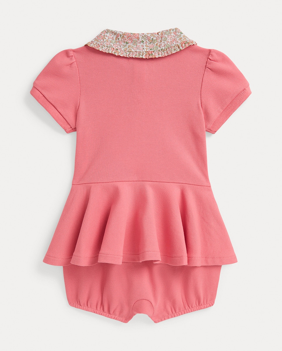 Babygrow de Algodão de Bebé com Cavalo Bordado Rosa-2