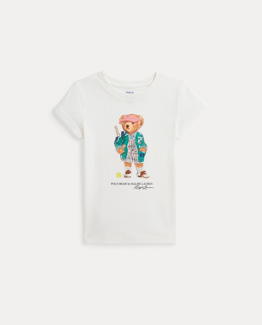 Imagen 0 de Camiseta de niña de punto de algodón Polo Bear