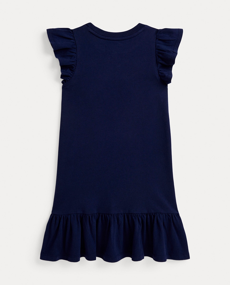 Vestido de Criança de Algodão com Polo Bear Azul-marinho-2
