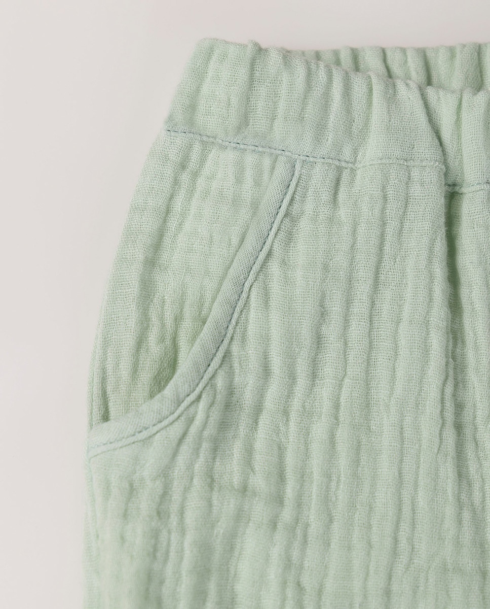 Pantalón de bebé niño Verde-3