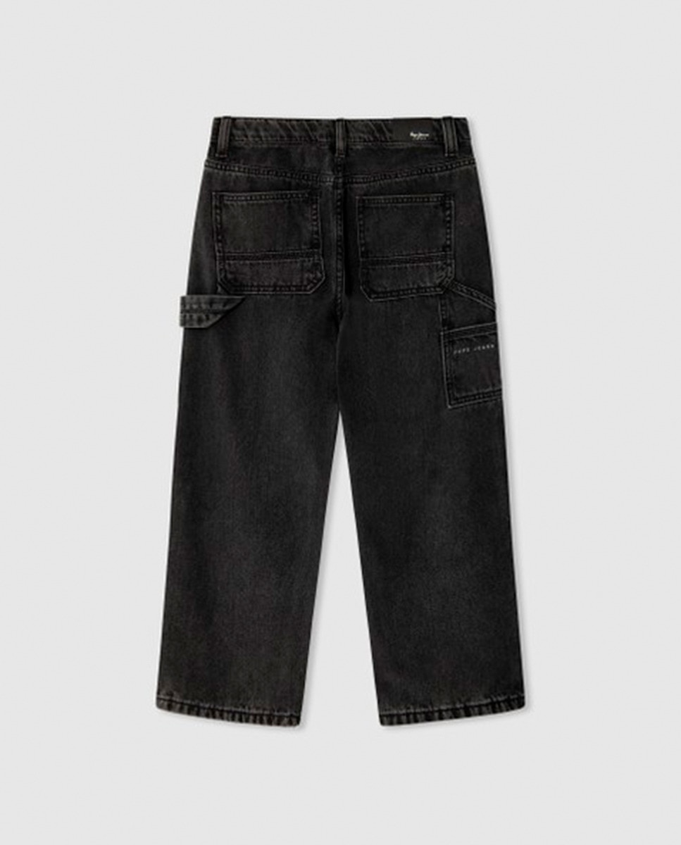 Jeans Loose Fit Dan Preto-2