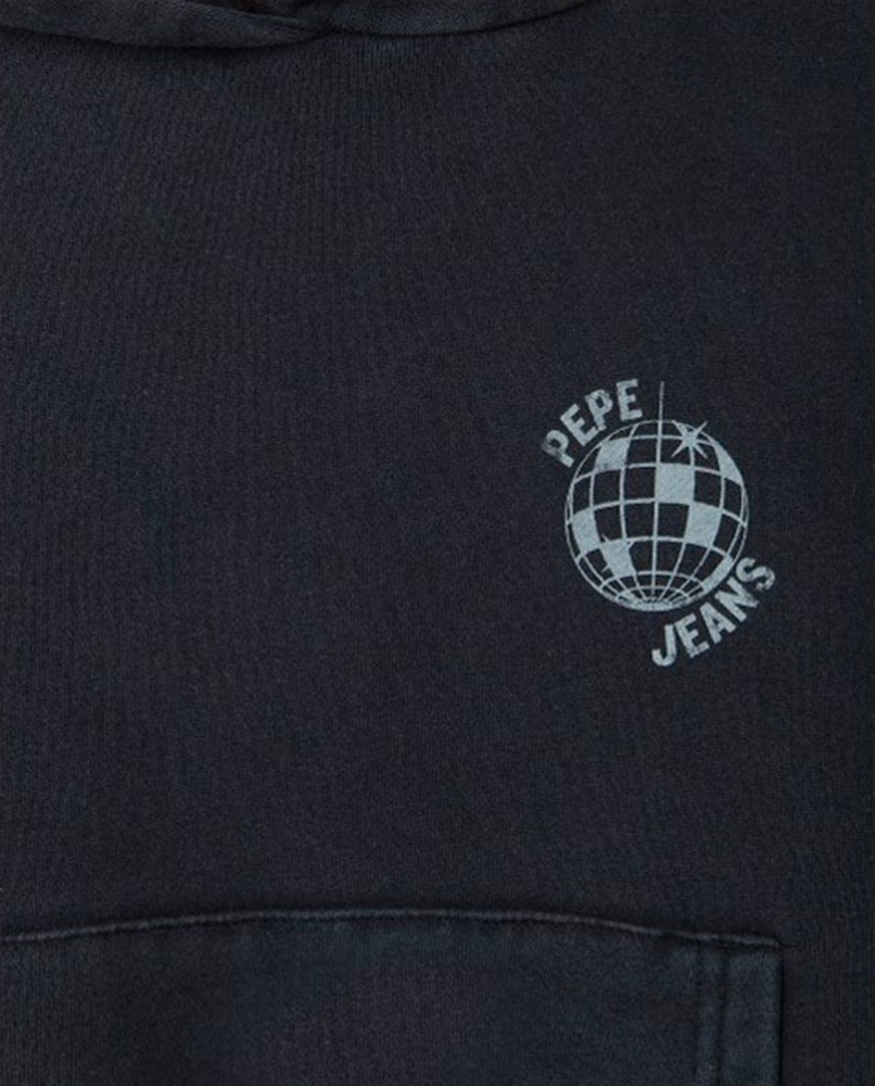 Sweatshirt com Capuz Ava Preto-3