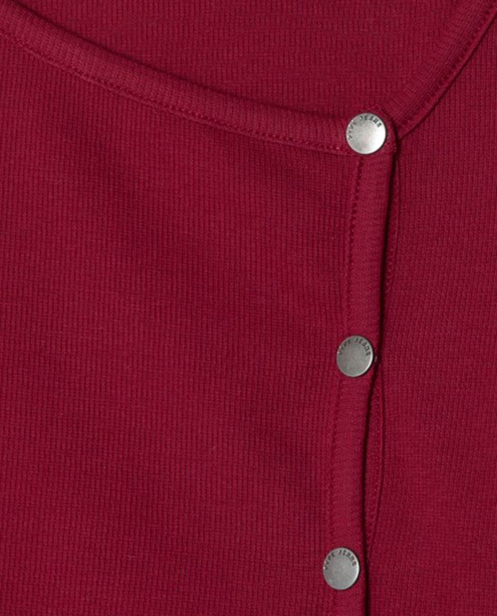 Top de Manga Comprida Anitta Grená-3