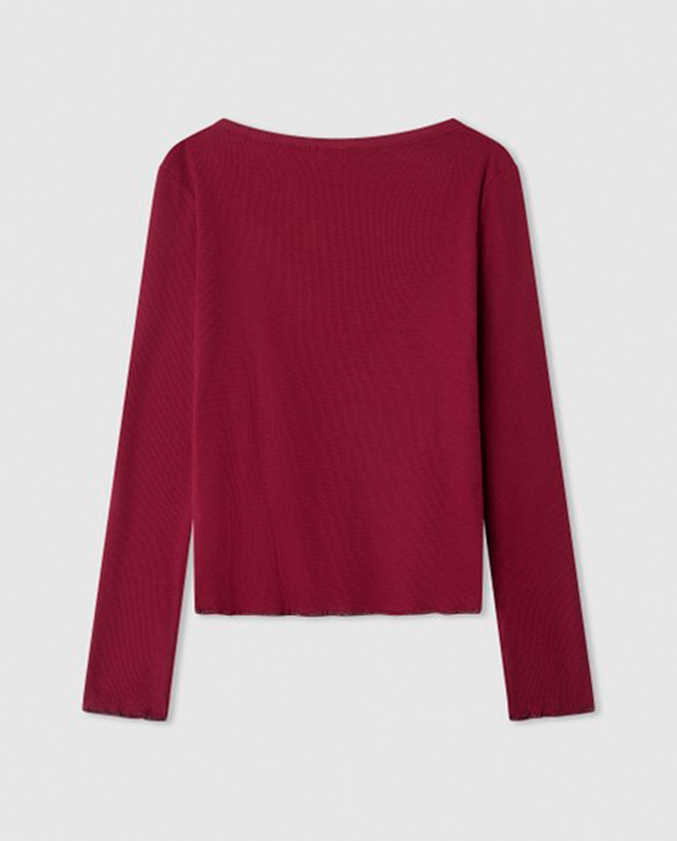 Top de Manga Comprida Anitta Grená-2