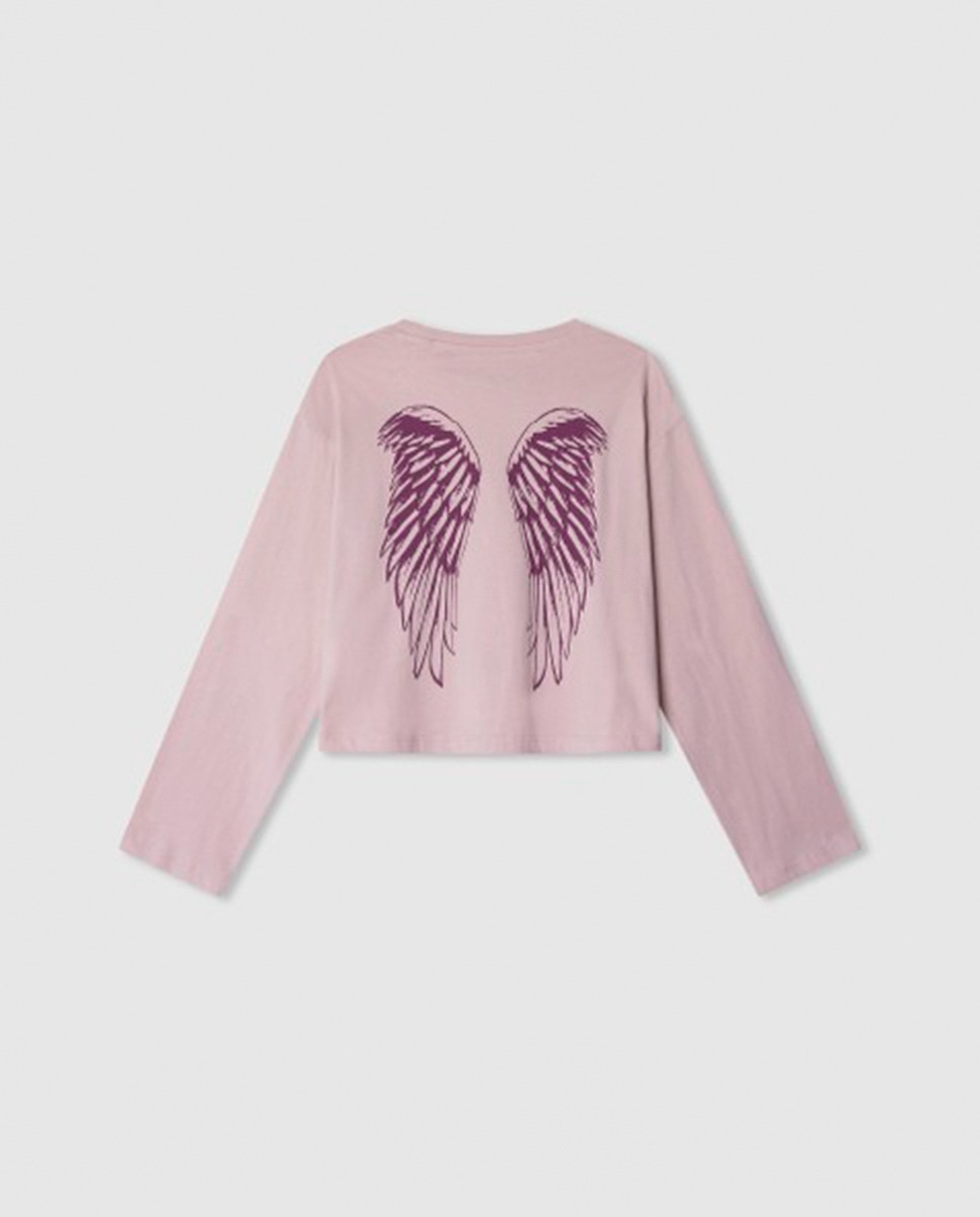 Camisola de Manga Comprida Ally Rosa-2