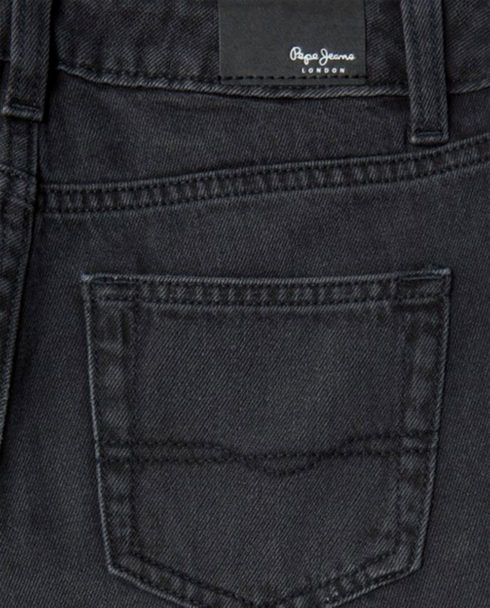 Jeans Straight Fit HW Robyne Preto-4