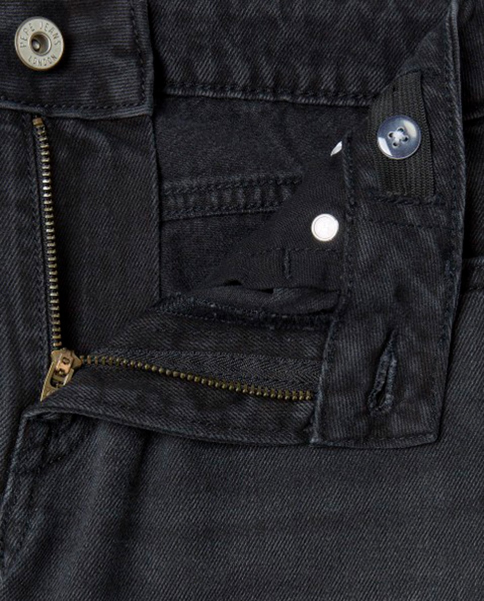 Jeans Straight Fit HW Robyne Preto-3