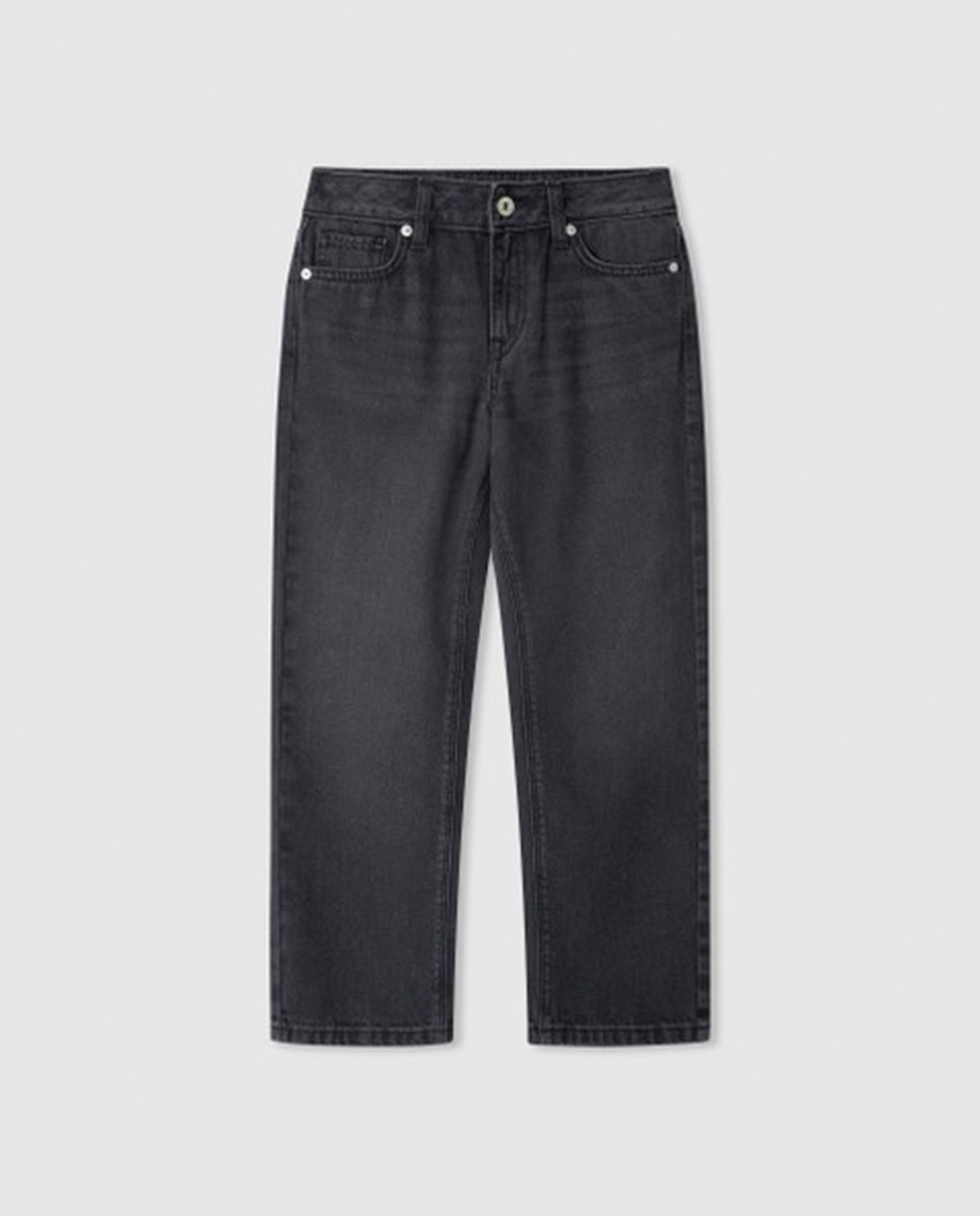 Jeans Straight Fit HW Robyne Preto-1