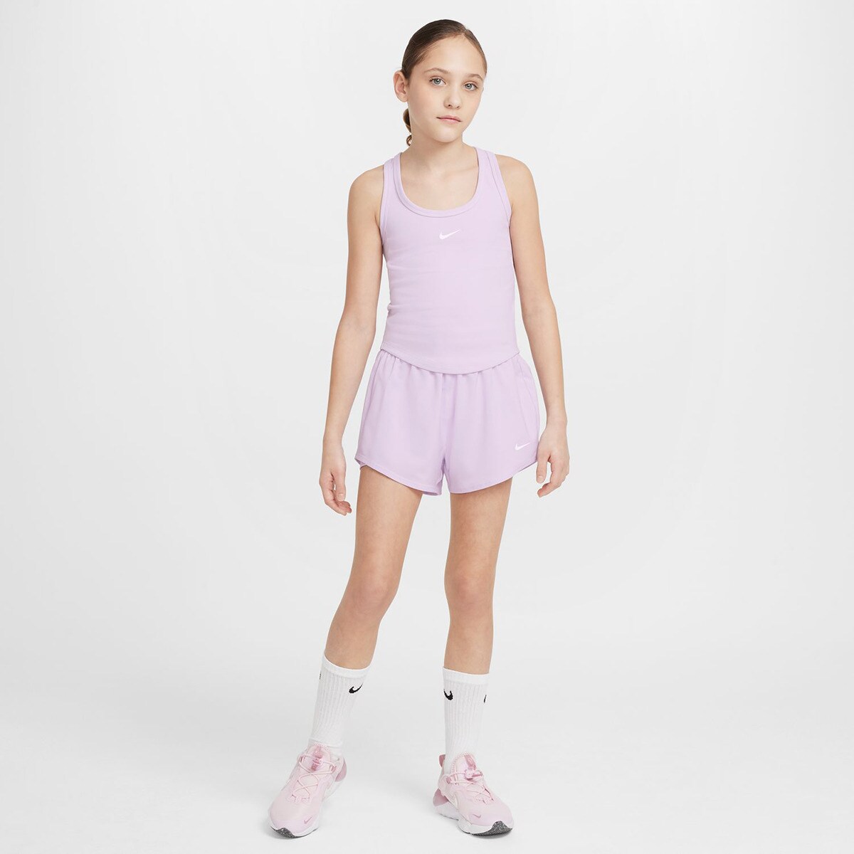 T-shirt de Menina One Fitted Violeta-6