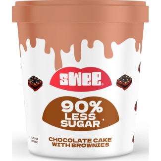 Gelado Vegetal Chocolate Cake Whith Brownies embalagem 450 ml - Swee