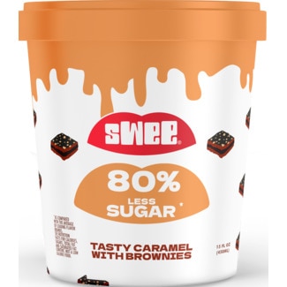 Gelado Vegetal Tasty Caramel With Brownies embalagem 450 ml - Swee