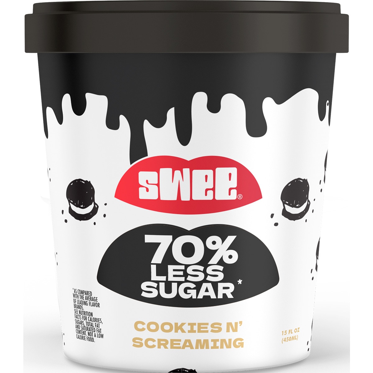 Gelado Vegetal Cookies N' Screaming embalagem 450 ml