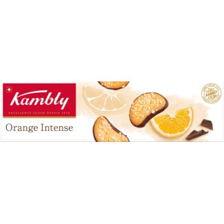 Bolachas Orange Intense Cobertas de Chocolate embalagem 100 g - Kambly