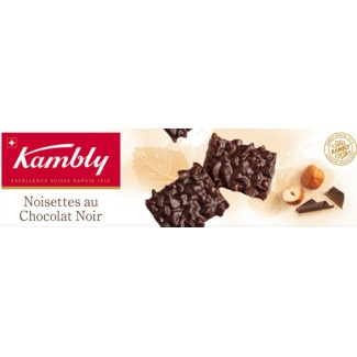 Bolachas Noisettes de Chocolate Preto embalagem 100 g - Kambly