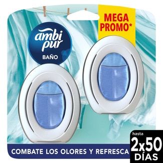 Ambientador Absorve Odores Casa de Banho Limpo Fresco embalagem 2 unidades - Ambipur