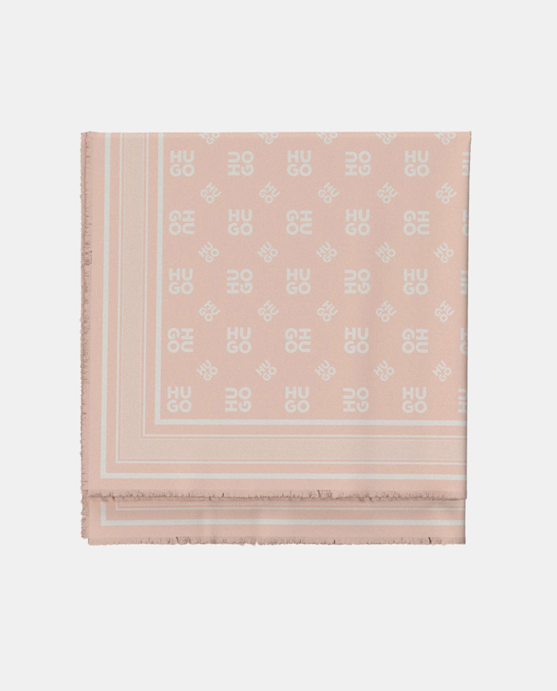 Écharpe Estampada com Logótipo Jacquard Natural-1